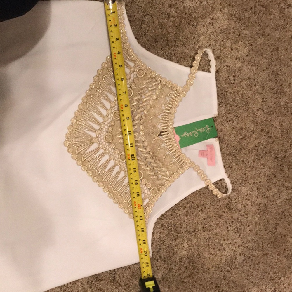 Lilly Pulitzer Pearl Soft Shift White/Gold NWT - Picture 6 of 6